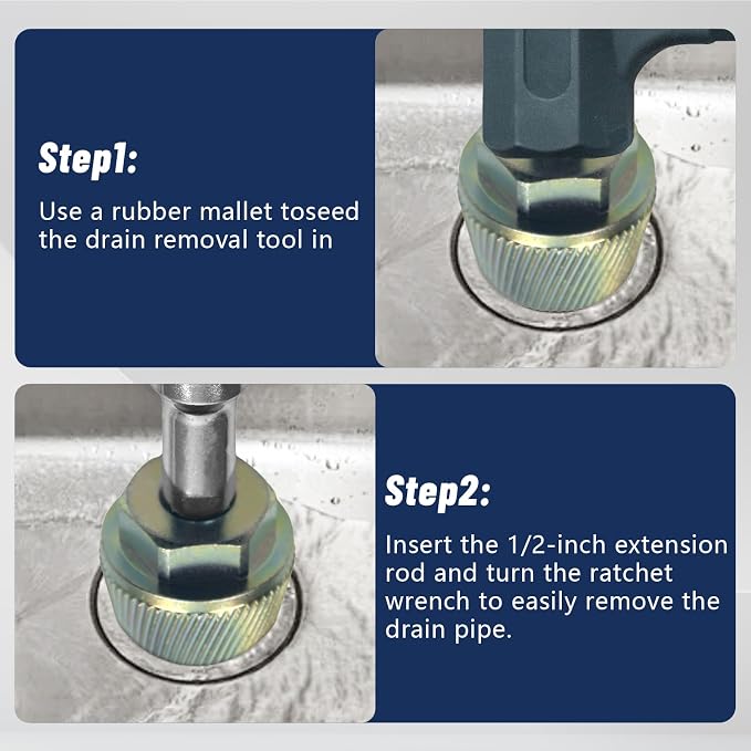 Tub Drain Removal Tool Kit with Bathtub Strainer Body 1.5 Inch Extractor