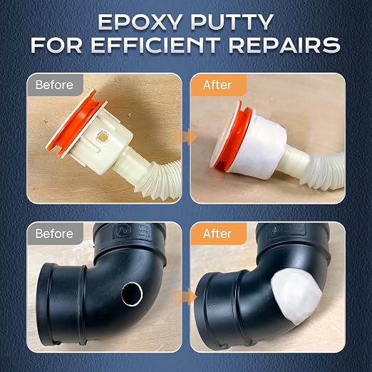 Boncart High Strength AB Epoxy Putty, 400g Steel Reinforced Repair Filler | Waterproof, Multi-Purpose, for Metal, Wood, Tile & Ceramics, Ideal for Bonding, Repairing & Sculpting (White)
