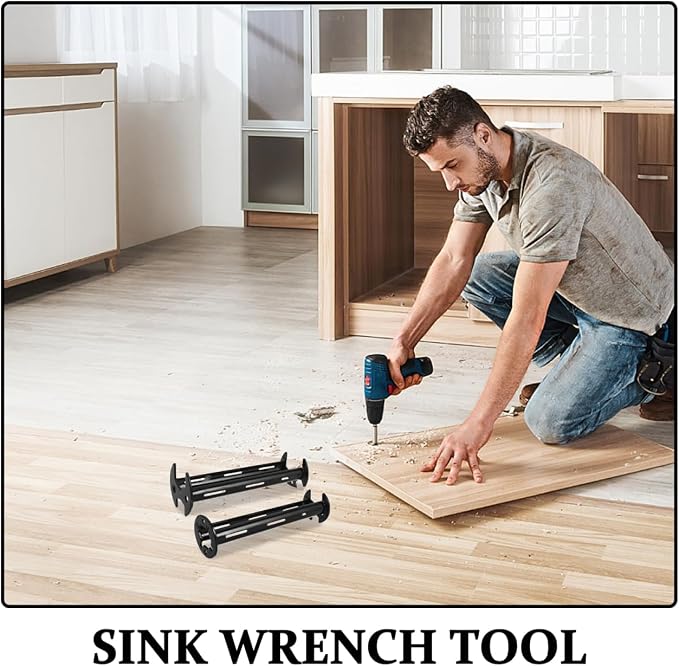 2 pack Sink Wrench Tool for Tight Spaces Universal Sink Wrench for under Bathroom Repairs Plumbing Repair with Movable Head for Faucet and Water Flow Control