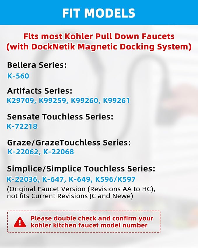 K-1219935-BC Hose Kit Compatible with Kohler Pull Down Kitchen Faucet