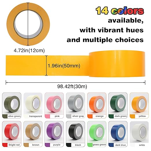 Heavy Duty Duct Tape 2 Inch X 33 Yards, 8.5 Mil Thickness, Multi Purpose Pink Duct Tape, No Residue, Waterproof and Tear by Hand - for Repairs, Industrial, Professional Use