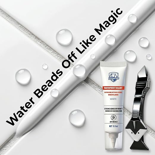 White Bathroom Caulk with Tool Kit (5.3 oz)