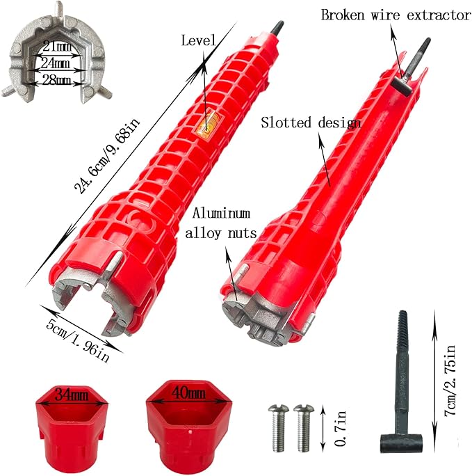 8-in-1 Faucet Wrench, Sink Installation Tool for Tight Spaces