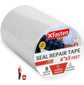 XFasten Waterproof Patch Seal Repair and Leak Shield Tape, White, 6-Inch x 5-Foot, Weatherproof Water Barrier Tape for Chimney, Roof, Boat, and HVAC Hose Repair