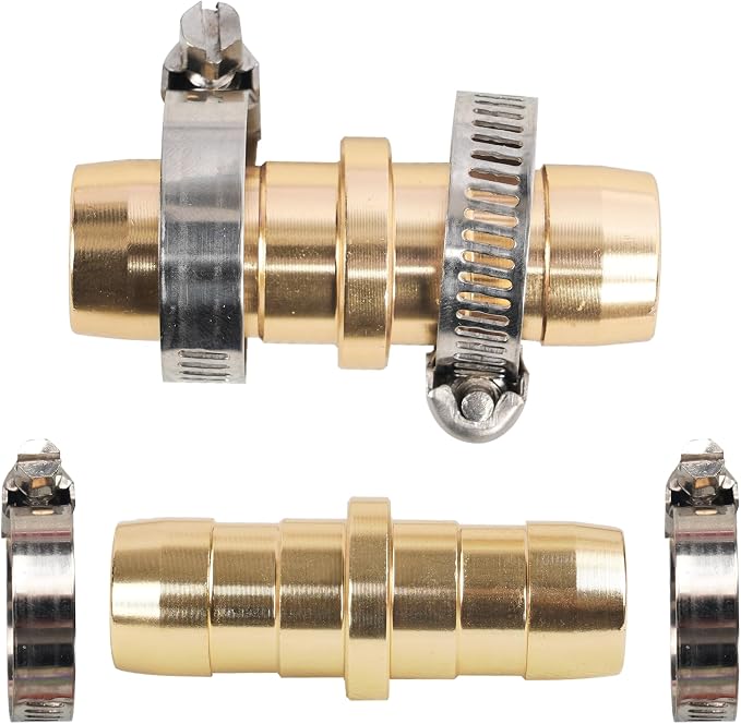 Hourleey 6 Pack Garden Hose Repair Kit, Hose Connector Repair Mender Kit with Stainless Clamp, Fits 3/4"-5/8" Water Hose Repair Fittings