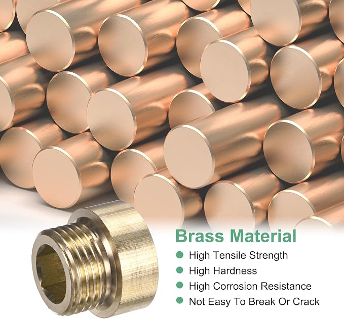 M METERXITY Shower Head Extension Arm, Brass G1/2 Male to Female Extension Pipe Fitting Adapter with PTFE Thread Seal Tape for Shower/Faucet, Pipe Plumbing Coupler 0.79"/20mm 2-Pack