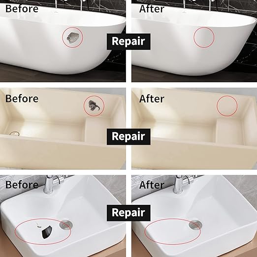 Tub and Fiberglass Shower Repair Kit, Porcelain Repair Kit (Color Match)