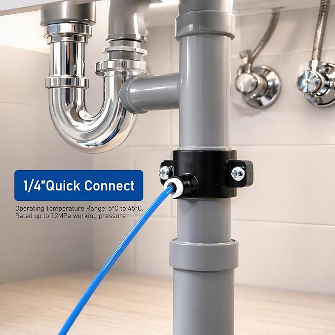 1/4 Inch Drain Saddle Valve for Reverse Osmosis Water Filter System