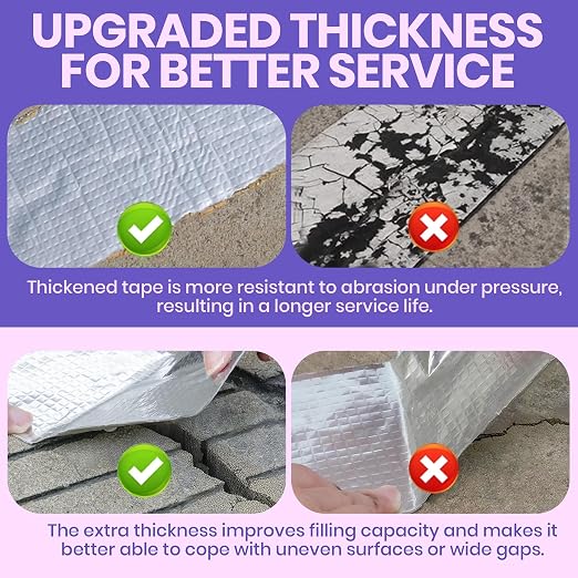TAPEBEAR Extra Thicker Butyl Tape Waterproof Sealant Tape 4" x16feet | 51mil Aluminum Butyl Duct Sealing Adhesive for RV Roof Repair, Boat and Pipe Sealing, Metal, Glass & EDPM Roof Leak Patching