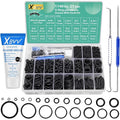 XBVV 1140 Pcs 21 Size Faucet O-Ring Assortment Kit with Food Grade Silicone Grease Lubricating for Pressure Washer Rubber Oring Plumbers Seal Repair