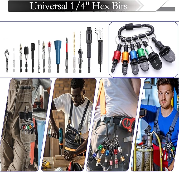 13 Pcs Swaging Tool HVAC Repairing Set with Bit Holder, (1/4" to 7/8") | Air Conditioner Copper Tube Expander Swage Tool Drill Bit, Soft Copper Pipe Swager, Flaring Swedge Kit for AC Repair Install