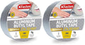 XFasten Super Waterproof Aluminum Butyl Tape, 2-Inch x 33-Foot, Aluminum Foil Tape with Butyl Rubber Adhesive for Window and Metal Roof Flashing, Patching and Gutter Leak Repair (Pack of 2)