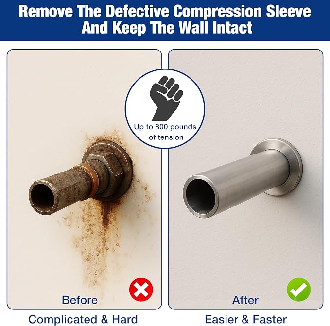 WORKPRO 1/2-Inch Compression Sleeve Puller for Copper Ferrules | Damage-Free 1/2-Inch Ferrule Removal; No Pipe Cutting; For Kitchen Sinks, Faucets, Bathroom Plumbing and Tight Valve Spaces