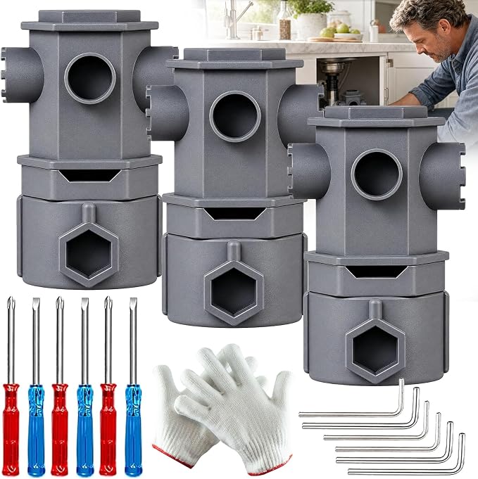 All In One Wrench Tool Set for Faucet,16 in 1 Plumbing Wrench Kit for Sink Repair, Plumbing Repair Kit for Kitchen Bathroom Toilet