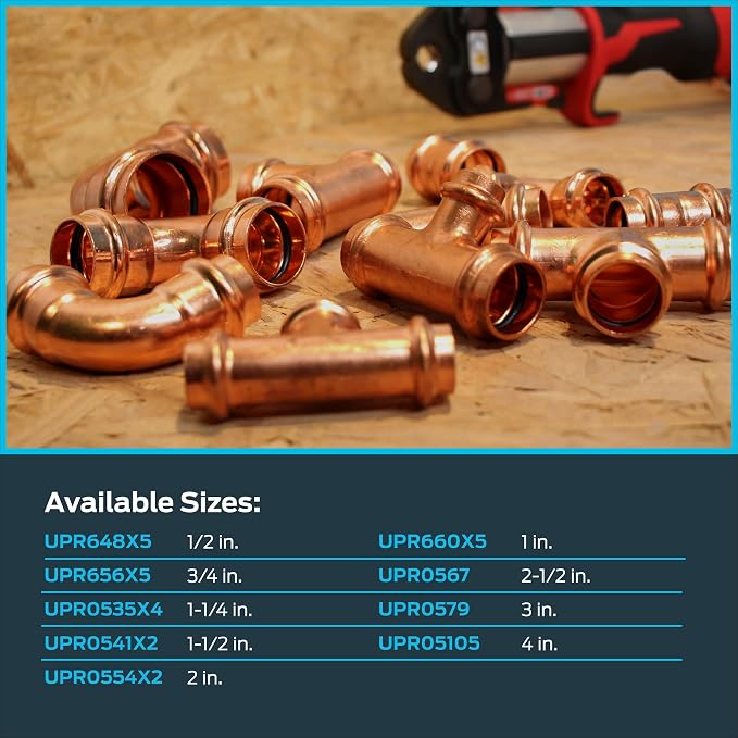 SharkBite 3 x 3 Inch 45 Degree Elbow, Copper Press Plumbing Fitting, UPR0579