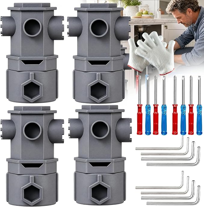 All In One Wrench Tool Set for Faucet,16 in 1 Plumbing Wrench Kit for Sink Repair, Plumbing Repair Kit for Kitchen Bathroom Toilet