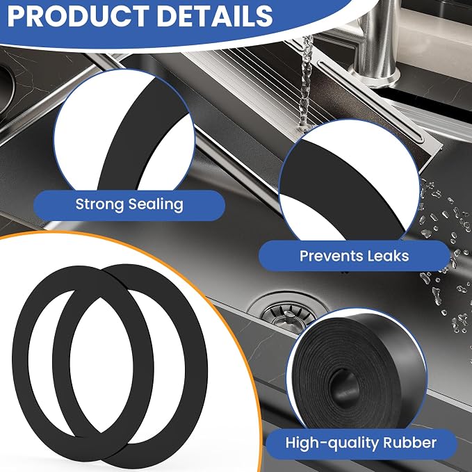 2 Pcs Kitchen Sink Drain Garbage Disposal Gasket