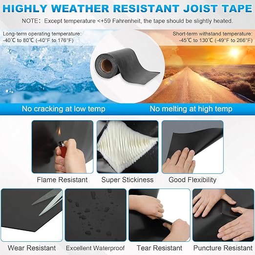45 mil EPDM Rubber Butyl Sealant Tape - 12 Inches X 32 Feet - Black RV Roof Seal Repair Tape - Self Adhesive Weatherproof Sealing Membrane for RVs, Roofs, Windows, Joints, Vents and Crawl Spaces