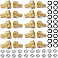 Garden Solid brass Hose Repair Connector with Clamps,Fit for Garden Hose Fitting, Male and Female Hose Fittings 10 Set (1/2-10 Set)