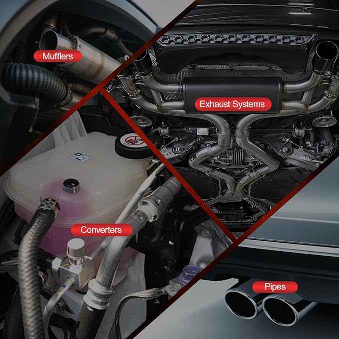 2.5 Inch Exhaust Clamp, 2 1/2" Muffler Clamp Sleeve Coupler for 2.5 Inch OD Exhaust Pipe, Muffler, Elbow, Exhaust Tubing Connection (1PCS)