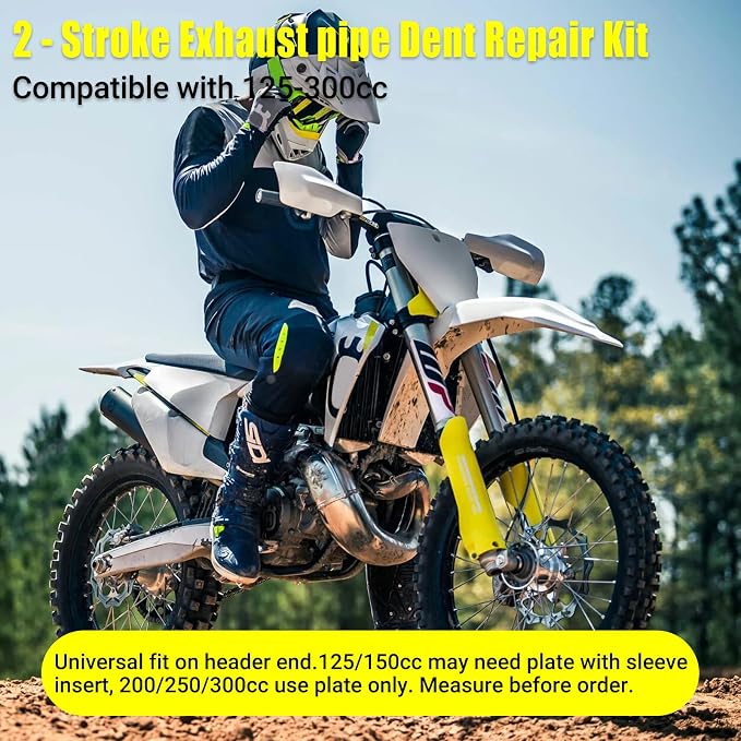 125 150 200 250 300 cc 2 Stroke Exhaust Pipe Dent Repair Kit, Professional Dent Remover Tool for Dirt Bikes, ATVs, Motorcycles