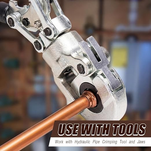 Therwen 5 Pcs 1 Inch Copper Pipe Press Fittings, 90 Degree Elbow Coupling Zero Lead, Elbow Press Adapter Fittings Coupling for Plumbing