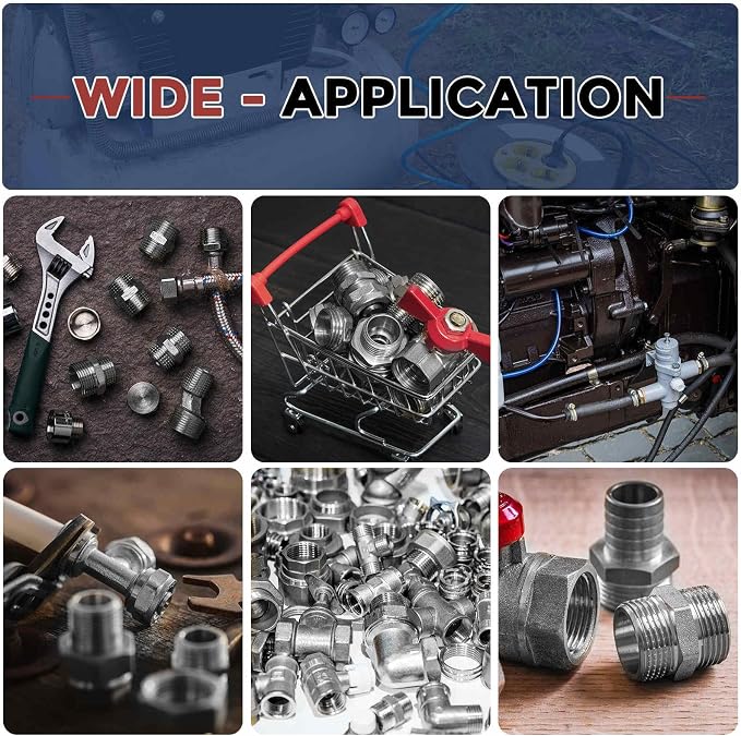 1/4" Male NPT To 1/8" Male NPT SUS304 Hex Nipple | Solid Male Pipe Adapter Hose Connectors for Pipe Repair, Bathroom Remodel, Tool Extensions, Compression, Irrigation
