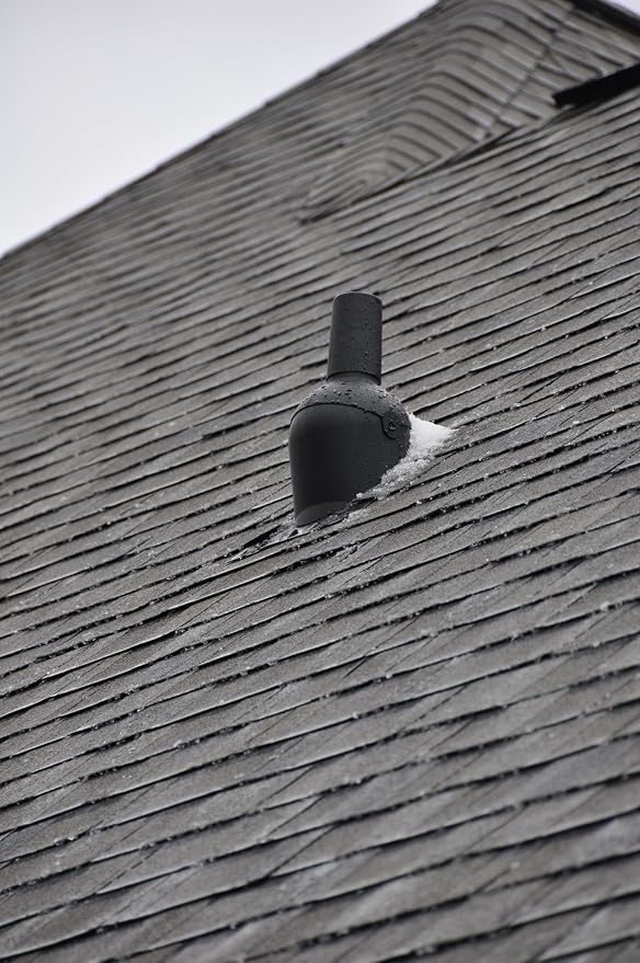 Pipe Boot Repair Flashing Adjustable 1.5 in. I.D. to 3 in. I.D. Vent Pipe in Black
