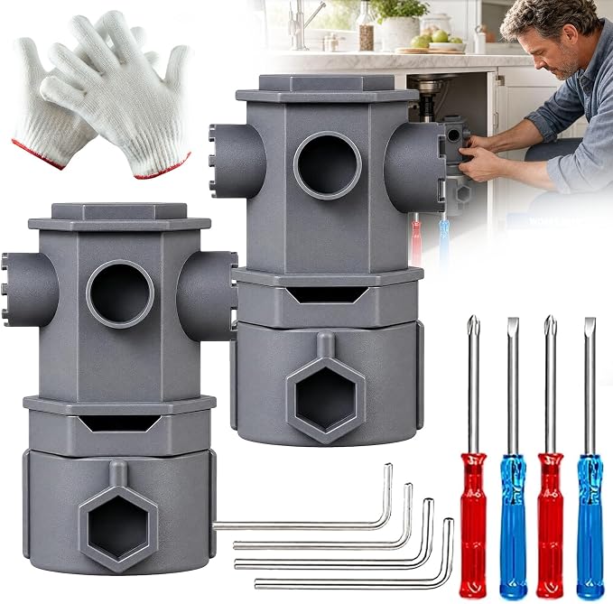 All In One Wrench Tool Set for Faucet,16 in 1 Plumbing Wrench Kit for Sink Repair, Plumbing Repair Kit for Kitchen Bathroom Toilet