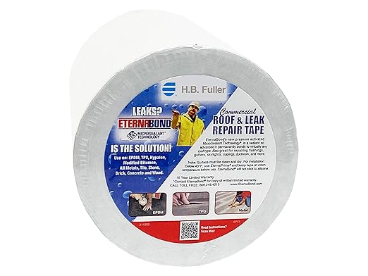 EternaBond RoofSeal White 12" x50' MicroSealant UV Stable RV Roof Seal Repair Tape | 35 mil Total Thickness - EB-RW120-50R - One-Step Durable, Waterproof and Airtight Sealant