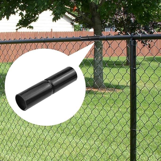 Antrader Top Rail Sleeve 1-3/8",Chain Link Fence Top Rail Sleeves,4Pcs | Black Top Rail Fence Sleeve Applied for Fence Extension,Connection,Adaptation