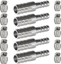 Stainless Steel Hose Barb Reducer 1/2" (12mm) to 5/16" (8mm) | with stainless steel hose clamps; suitable for pipe, fuel and air line repair, reducing connections and hose splicing 5-Pack