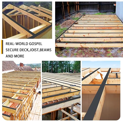 Joist Tape for Decking 16Pack, Weather-Resistant Deck Joist Tape 2 inch, Waterproof and Anti-Corrosion Joists Deck Tape,Self-Adhesive Flashing Joists Tape for Wood Decks Beams Roof