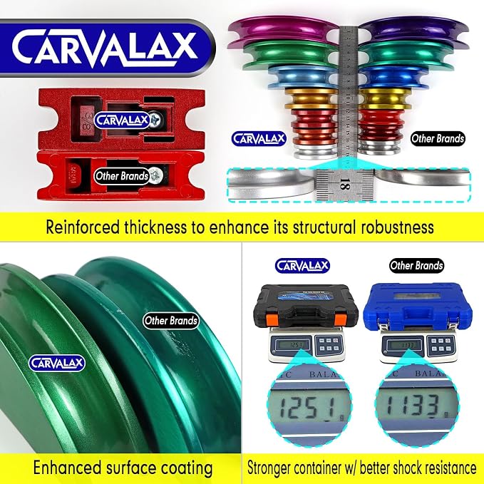 CARVALAX Pipe Tube Bender Set, Reverse Adapters, for 1/4” to 7/8” O.D | 90° ratcheting tubing bender kit, with 7 multi-color aluminum heads for HVAC, air condition and heating repair