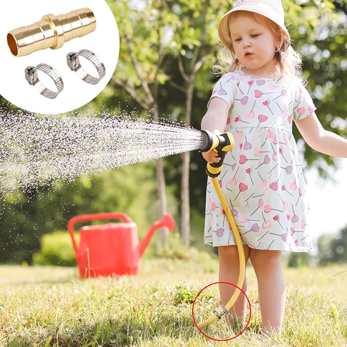 Hourleey 6 Pack Garden Hose Repair Kit, Hose Connector Repair Mender Kit with Stainless Clamp, Fits 3/4"-5/8" Water Hose Repair Fittings