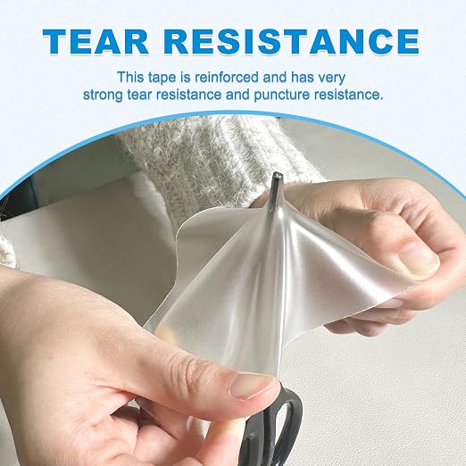 TIANLDD Clear Waterproof Vinyl Repair Tape for Boat Covers,Tents,Tarp,RV Awning，Fabric Repair Tape-3.3IN x 15FT
