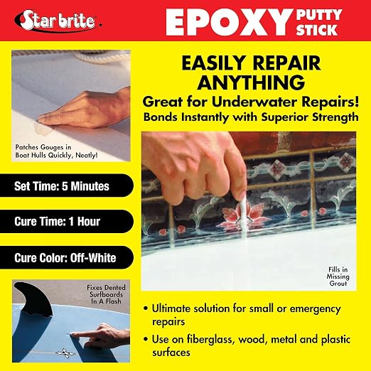 STAR BRITE Epoxy Putty Stick for Quick, Versatile, Permanent Repairs