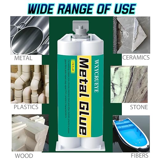 Super Glue for Metal, Welding high Strength Oily Glue - Exhaust Pipe, car, Yacht Repair kit，Two Part Metal Adhesive, Heavy Duty Waterproof epoxy Glue for Metals, Plastic, Ceramics, Fiberglass, PVC