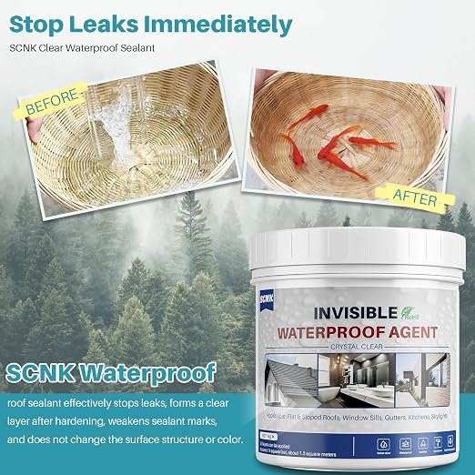 Waterproof Sealant Clear 35oz, Indoor and Outdoor Stop Leaks Coating