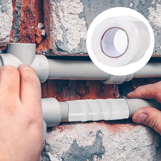 Waterproof Seal Tape for Pipe Leak Repair Silicone Rubber White