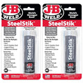 J-B Weld SteelStik, 1 Hour Cure, Steel Reinforced Epoxy Putty Stick - 2 Pack, Dark Grey (8267-2)