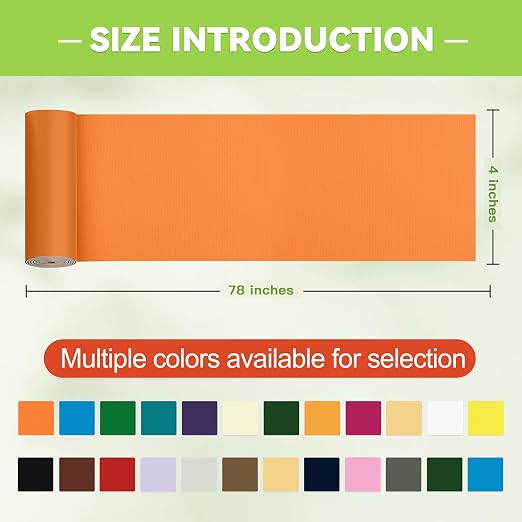 TIANLDD 4x78in Waterproof Repair Tape for Boat Covers,Tents,Tarp,RV Awning，Fabric Repair Tape(Orange)