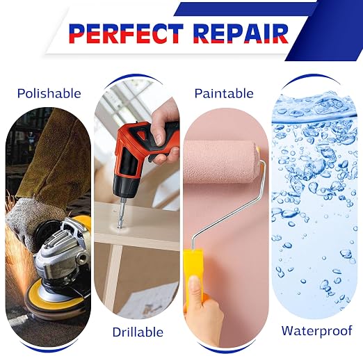 Epoxy Putty 227g White 2-Part Underwater Pool Putty Leak Crack Hole Repair | Waterproof putty for pools. Fixes leaks, cracks & holes. Bonds to metal, ceramic, plastic, wood & tile. Also for plumbing.