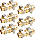 Hourleey 6 Pack Garden Hose Repair Kit, Hose Connector Repair Mender Kit with Stainless Clamp, Fits 3/4"-5/8" Water Hose Repair Fittings