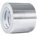 CHUANGSEED Adhesive Aluminum Foil Fiberglass Heat Shield Tape 4in x 90ft, Reflective Material Cool Tape Self-Adhesive for HVAC, Pipe, Auto,High Temp Protection