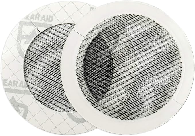 Gear AID Tenacious Tape Mesh Patches for Repairing Holes in Tents, Bug Screens, Mosquito Netting, No-See-ums and More, 3” Rounds