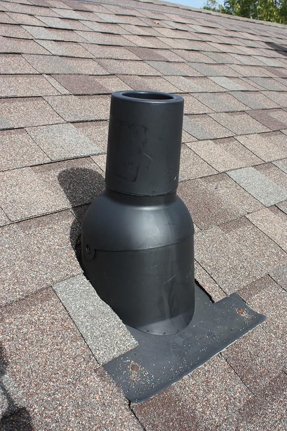 Pipe Boot Repair Flashing Adjustable 1.5 in. I.D. to 3 in. I.D. Vent Pipe in Black
