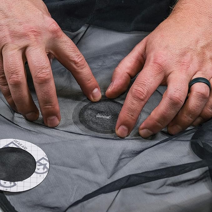 Gear AID Tenacious Tape Mesh Patches for Repairing Holes in Tents, Bug Screens, Mosquito Netting, No-See-ums and More, 3” Rounds